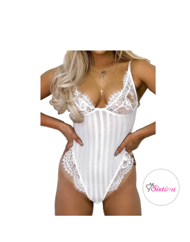 White lace babydoll with chest support