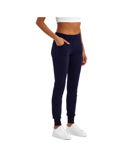 Comfortable cotton pants in navy