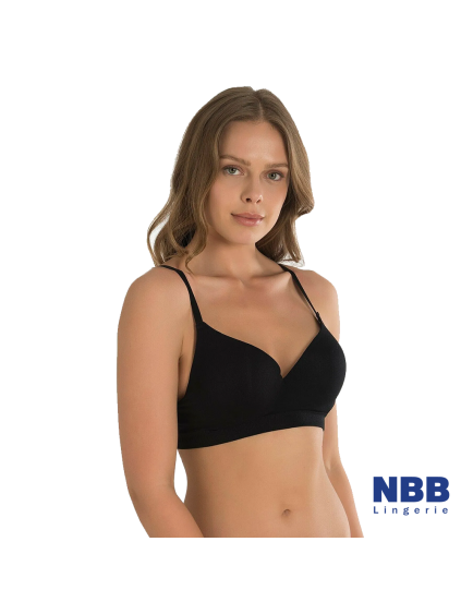 NBB Lightly Padded No wire Bra in Black