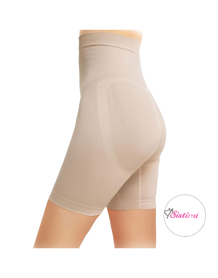 Beige High Waisted Shapewear Short 