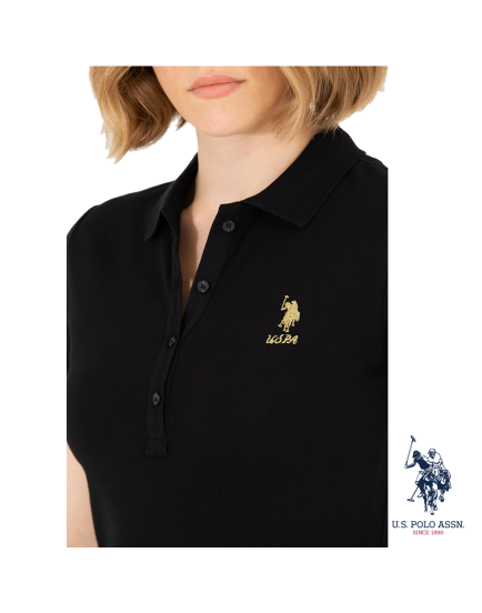 USPA polo cotton black neck t- shirt