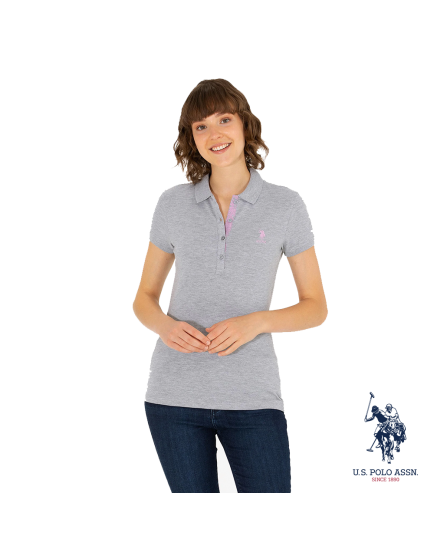 USPA polo cotton gray neck t- shirt