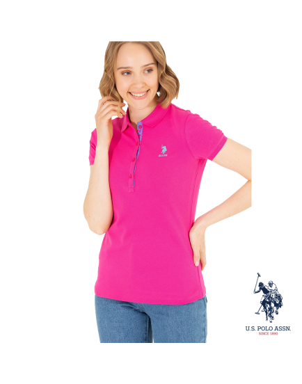 USPA pink neck T-shirt